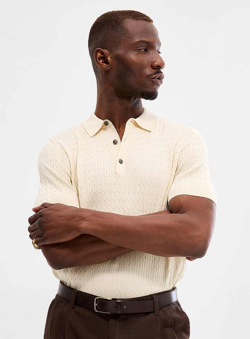 Touch Of Silk Twisted-Cable Polo