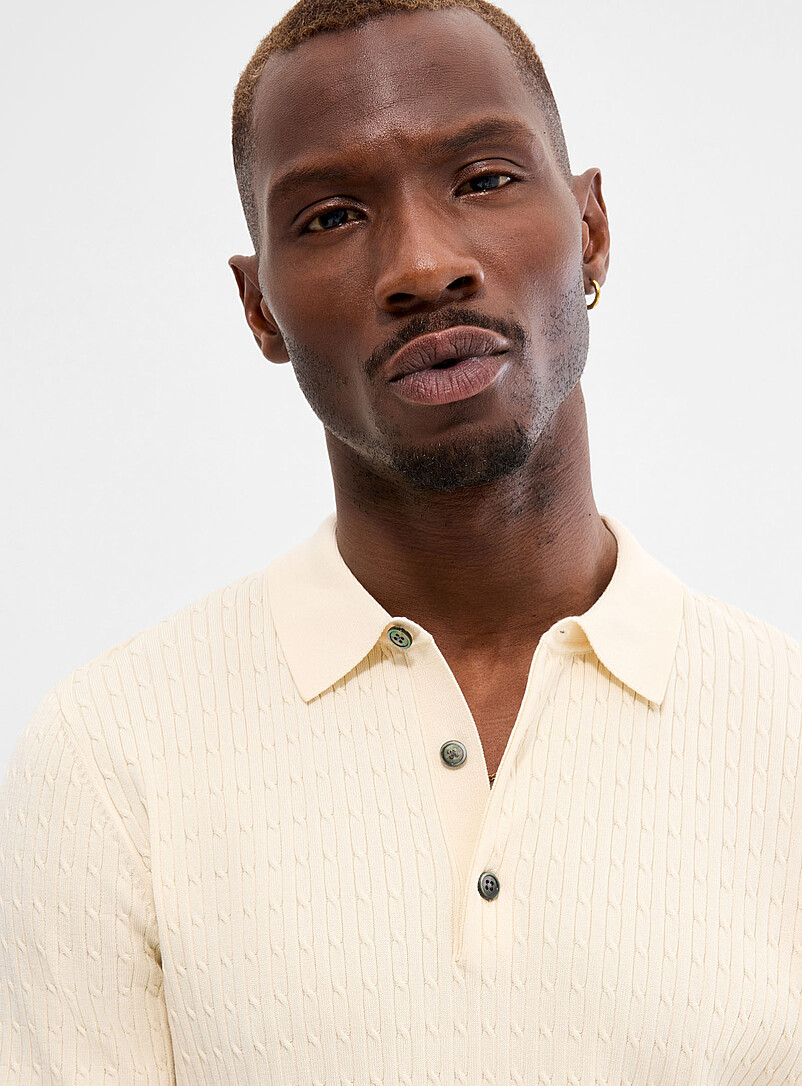 Touch of silk twisted-cable polo product image 2