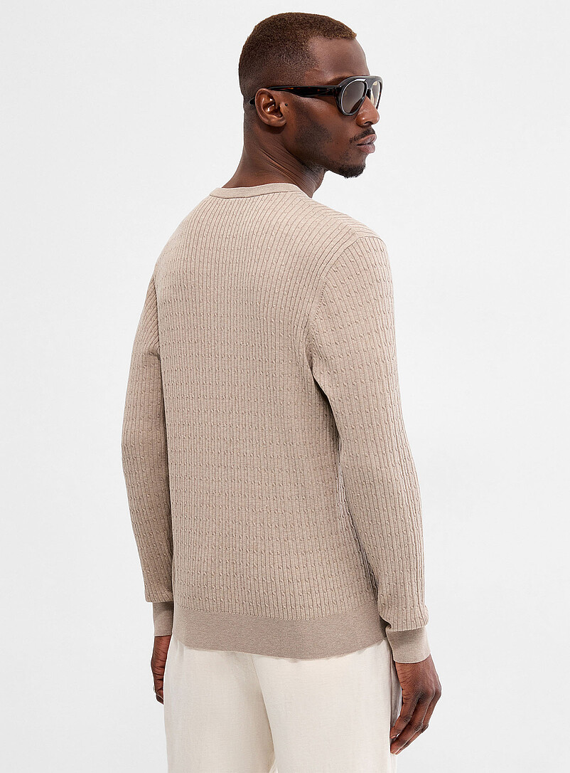 Twisted-cable silk-blend sweater product image 3