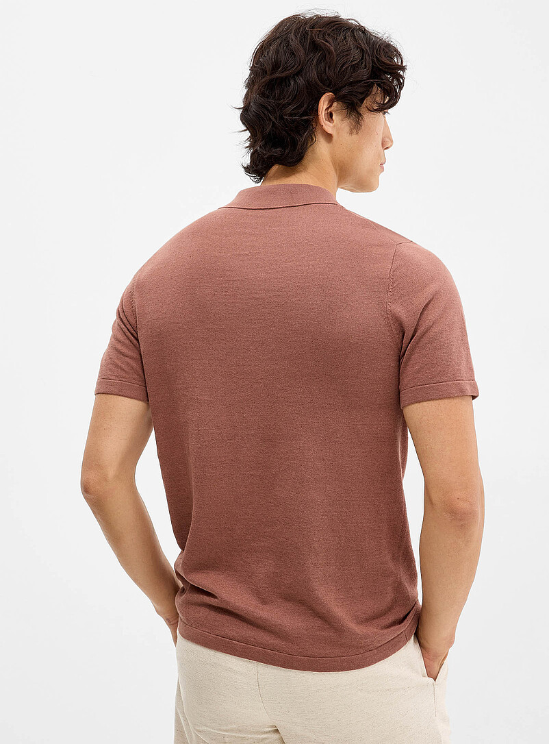 Minimalist cotton-linen polo product image 3