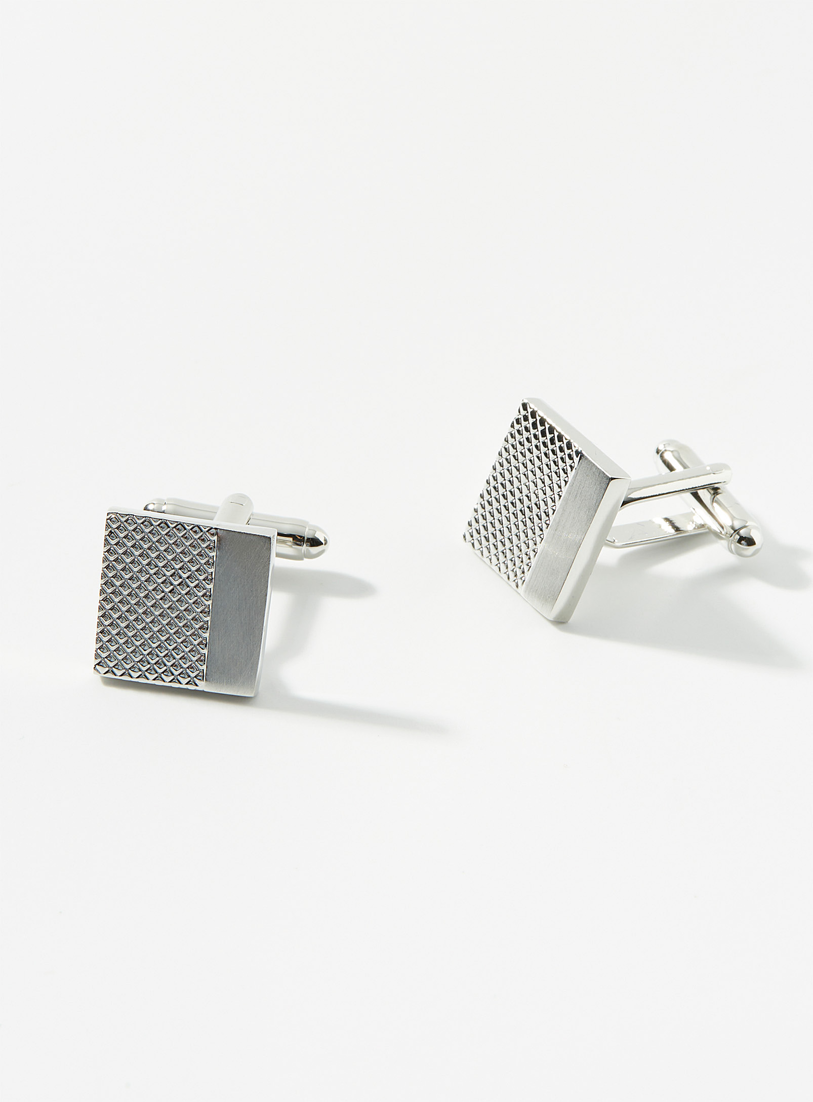 Profuomo - Men's Textured square cufflinks