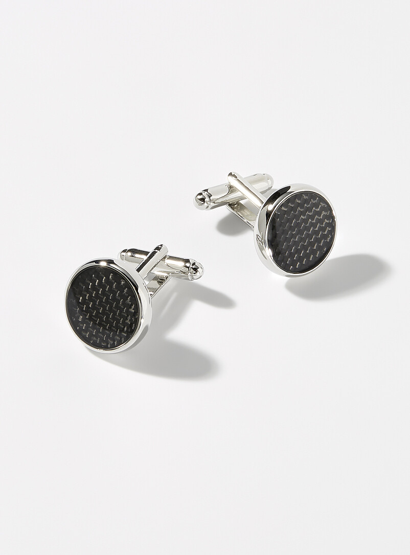 Herringbone band cufflinks product image (primary)