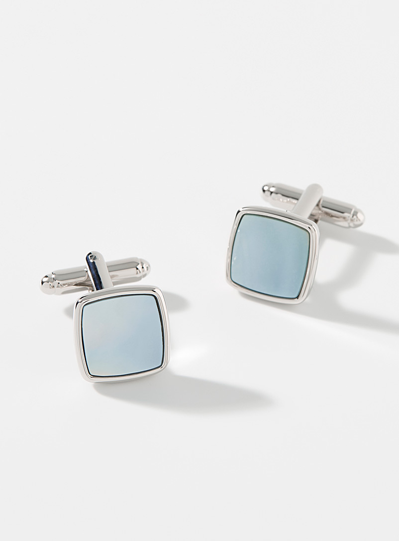 Pearly square cufflinks product image (primary)