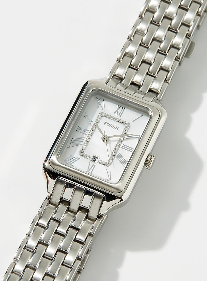 Fossil Silver Raquel silver crystal watch for women