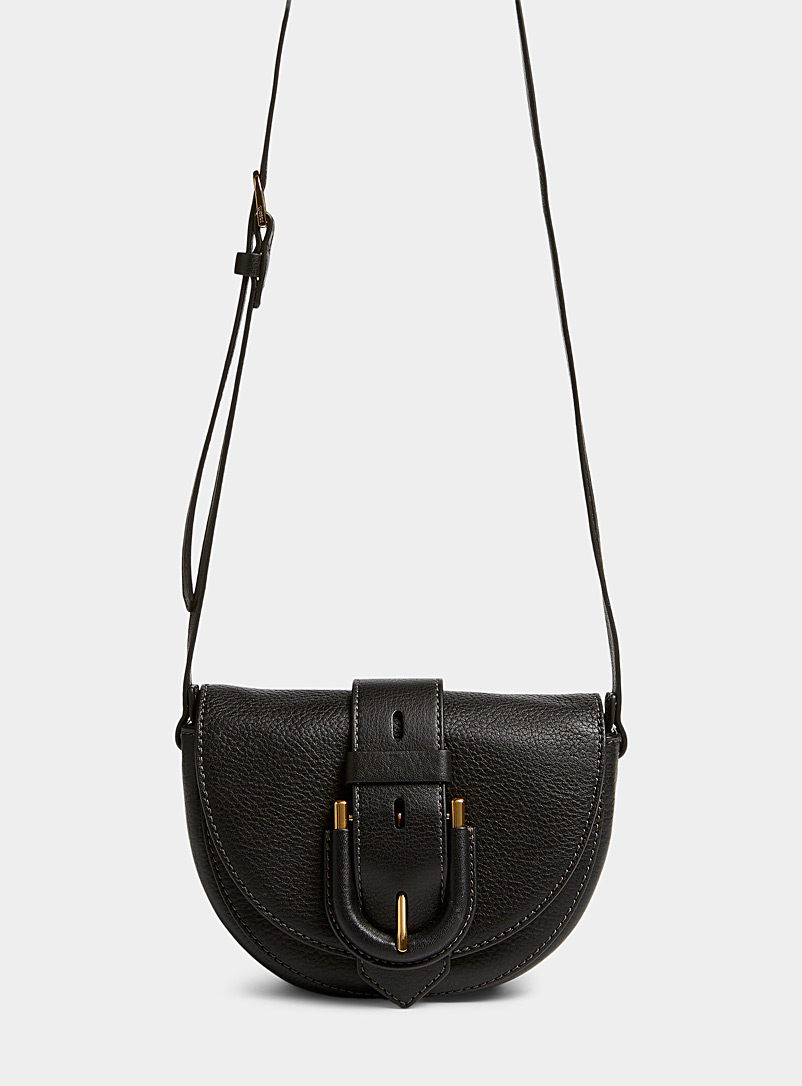 Fossil Black Small Harwell wide-buckle bag for women