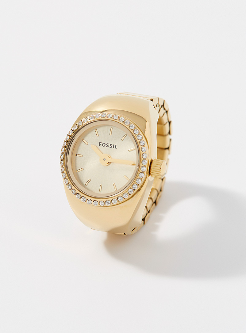 Fossil: La bague de montre dorée scintillante Assorti pour femme