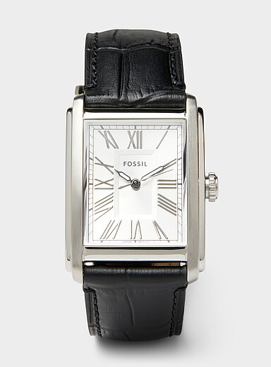 La montre Carraway cuir fa&ccedil;on croco