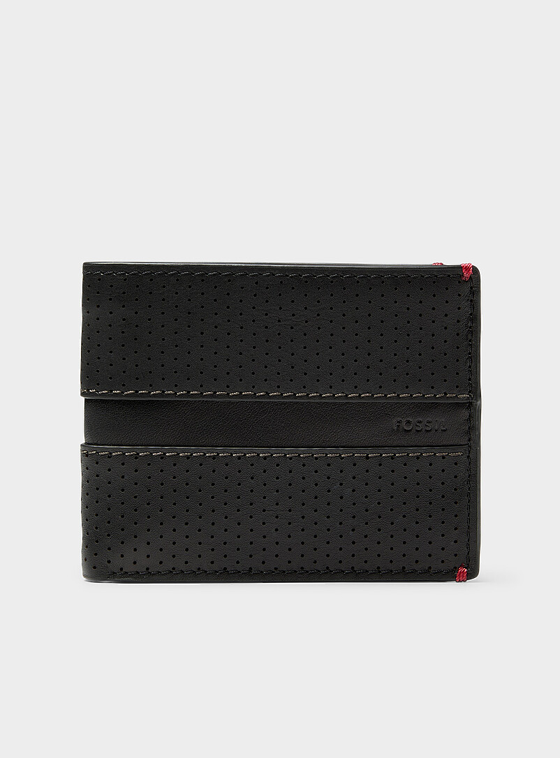 Perforated leather wallet product image (primary)