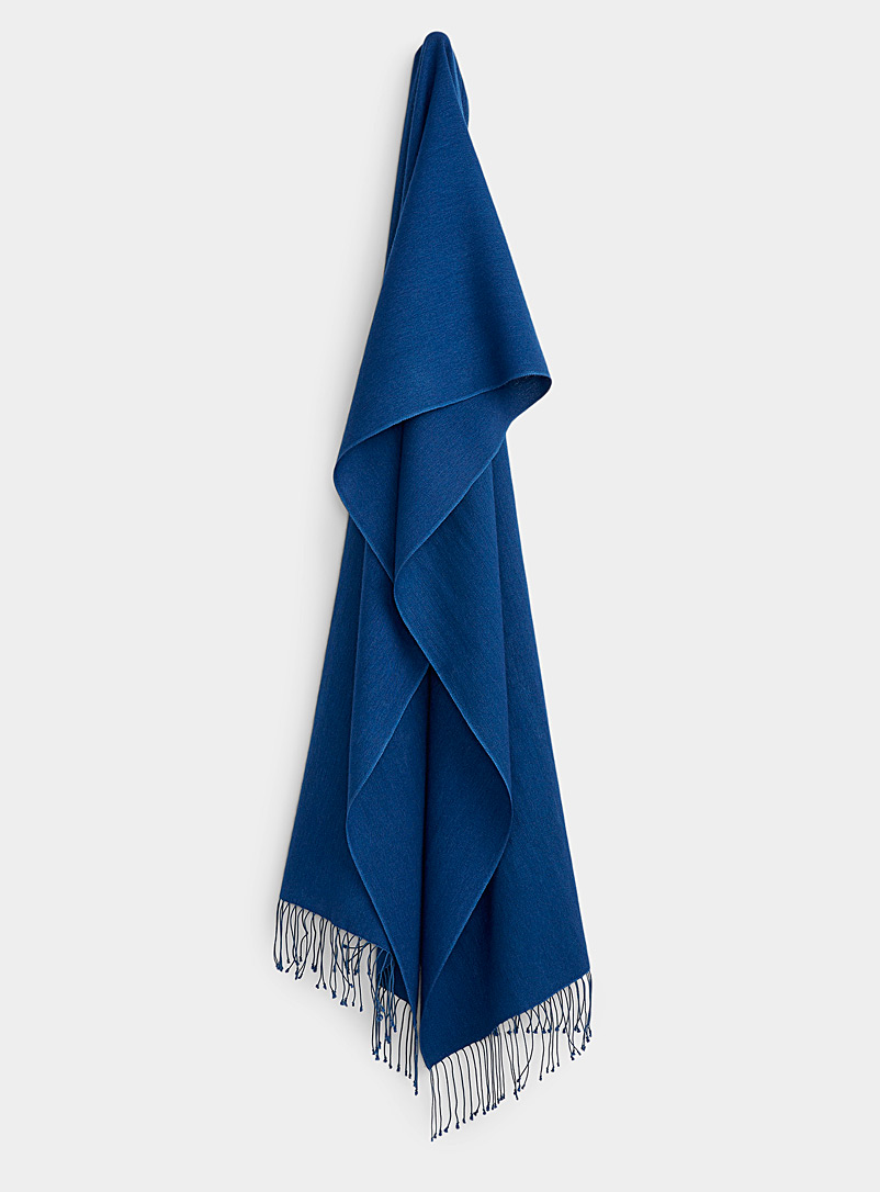 Simons Indigo/Dark Blue Lightweight cashmere pashmina scarf for women