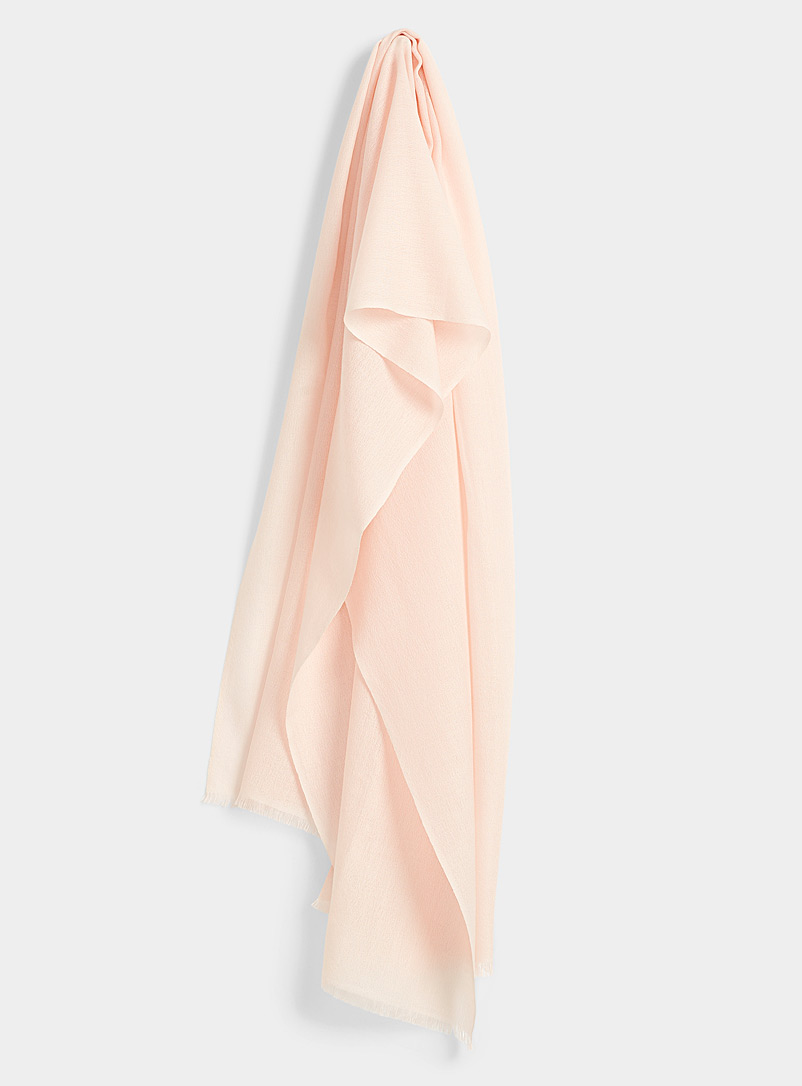 Simons Pink Colourful fine cashmere scarf for women
