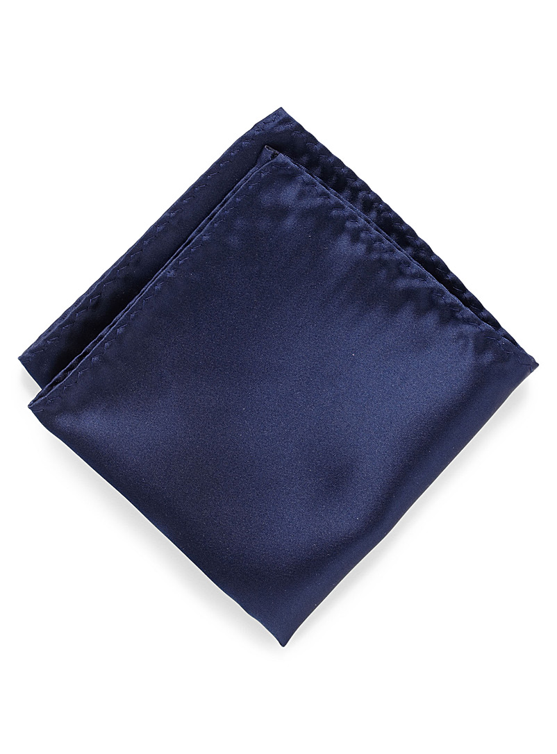 Le 31: Le foulard pochette satiné Marine pour homme