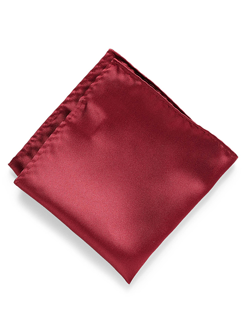 Le 31: La pochette satinée Rouge foncé-vin-rubis pour homme