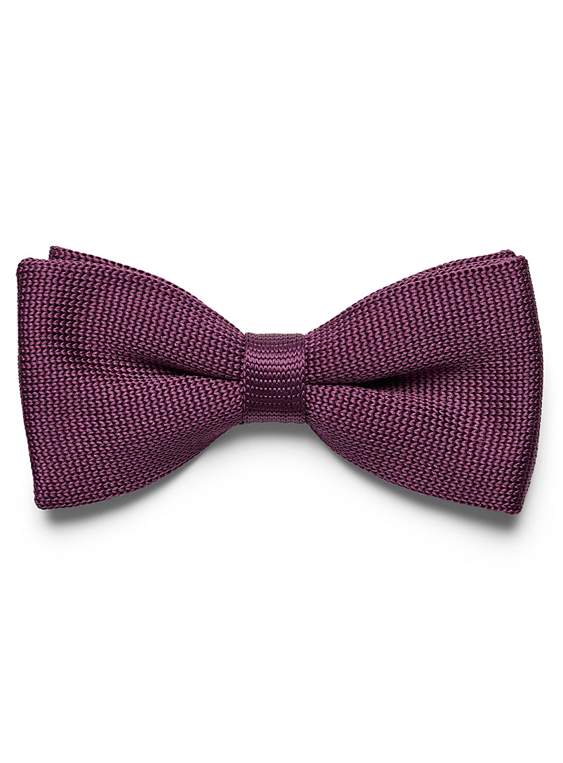 Le 31 Purple Satiny knit bow tie for men