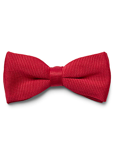Le 31 Navy/Midnight Blue Satiny knit bow tie for men