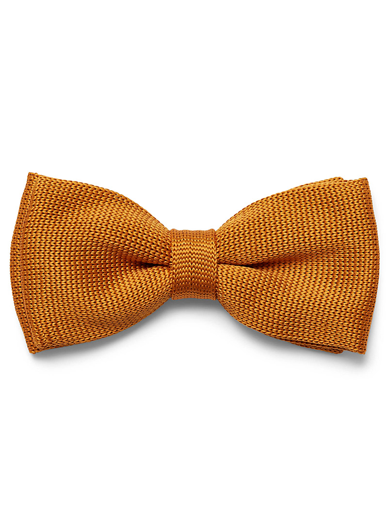 Le 31 Golden Yellow Satiny knit bow tie for men