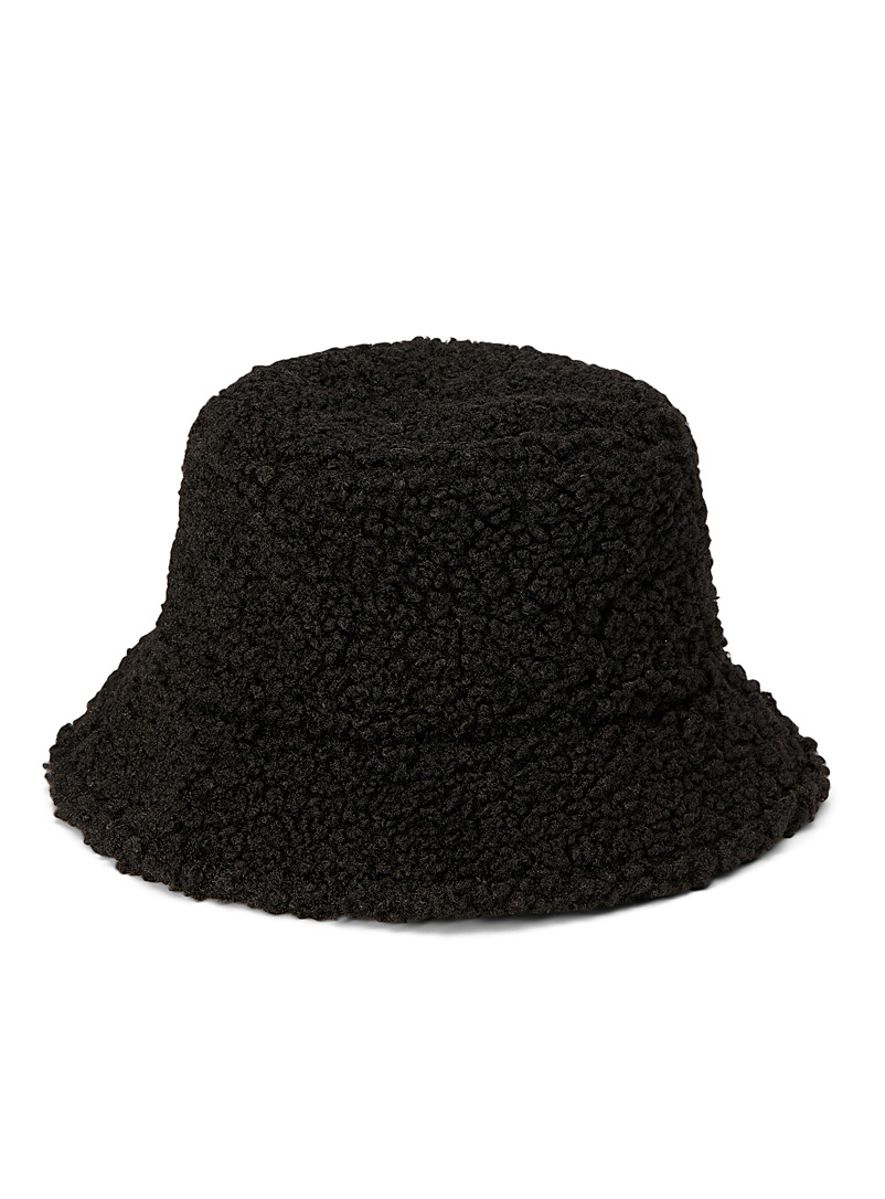 Sherpa cotton fleece bucket hat 