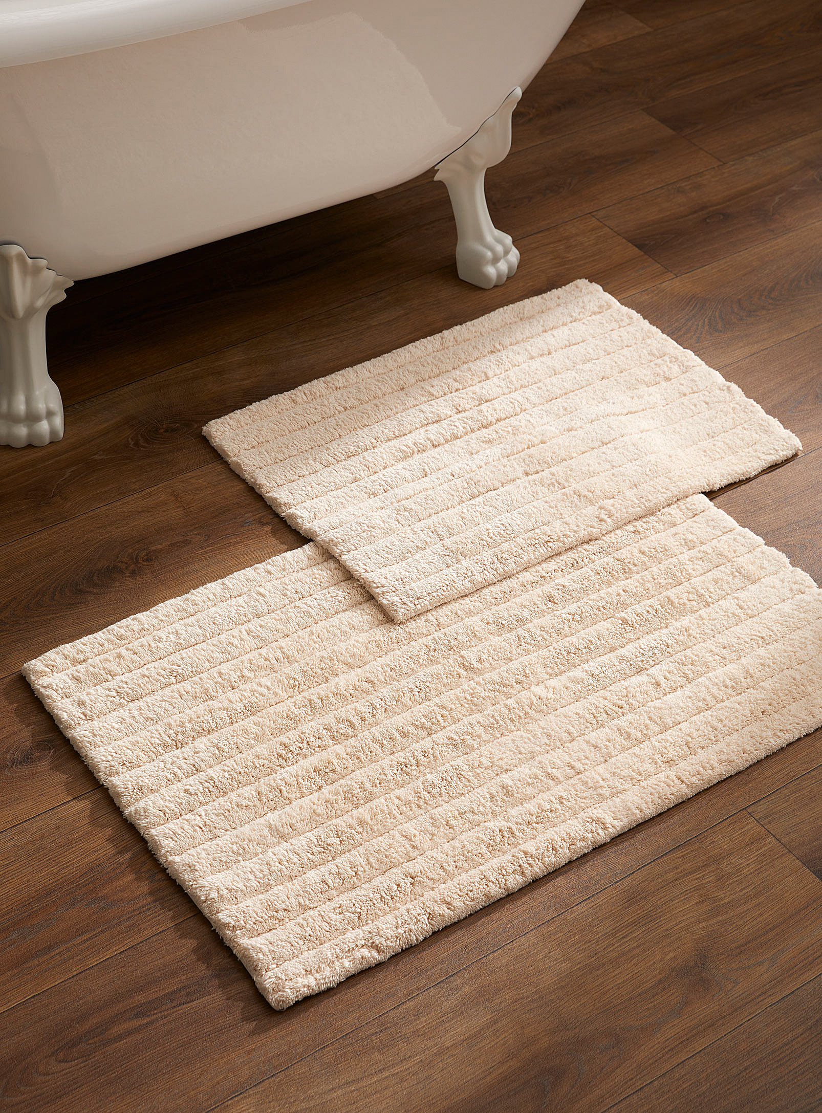 Simons Maison Horizontal Strips Bath Mat See Available Sizes In Neutral