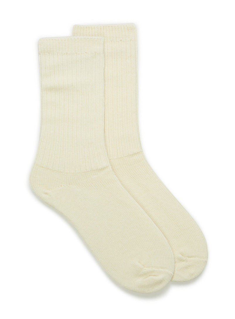 Le 31 Oxford Merino wool ribbed socks for men