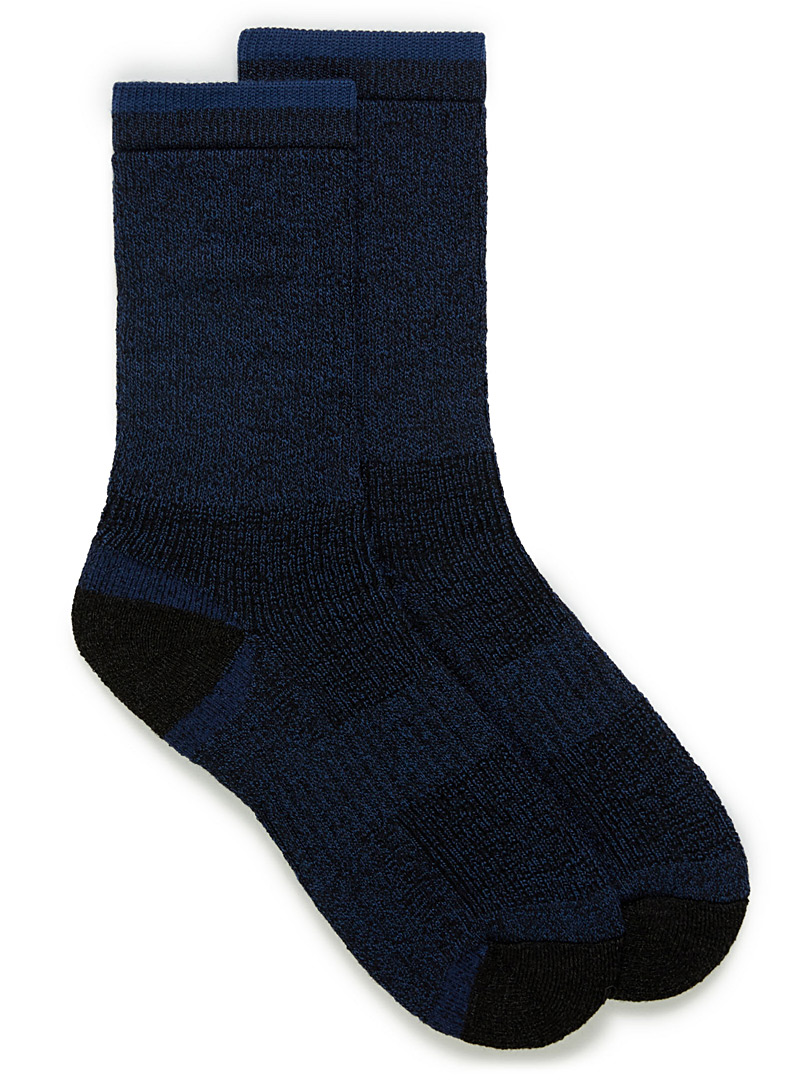 Le 31 Marine Blue Merino wool hiking sock for men