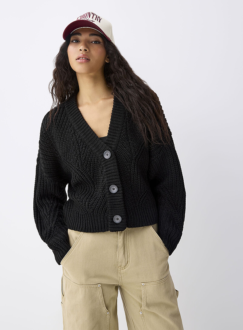 Big button shaker-rib cardigan | Twik | Shop Women's Cardigans