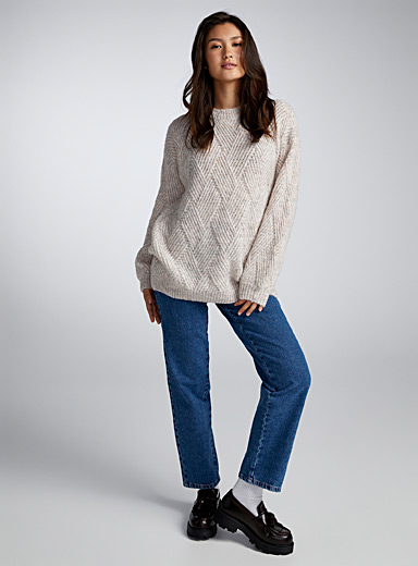 Diamond pattern loose sweater | Twik | Shop Women's Sweaters and ...