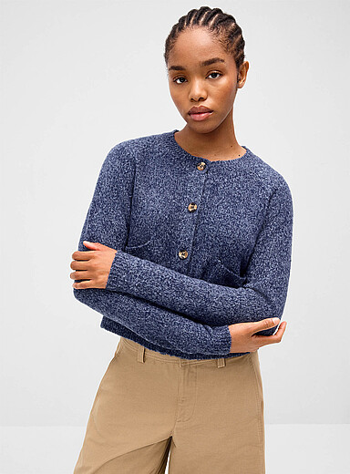 Two patch pockets cardigan