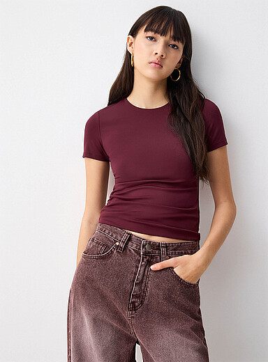 Second skin high neckline T-shirt