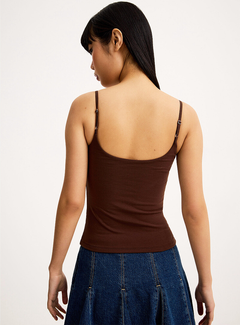 Twik: La camisole courte soutien int&eacute;gr&eacute; Blanc pour femme