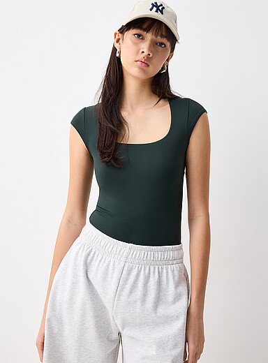 Second skin square neckline bodysuit