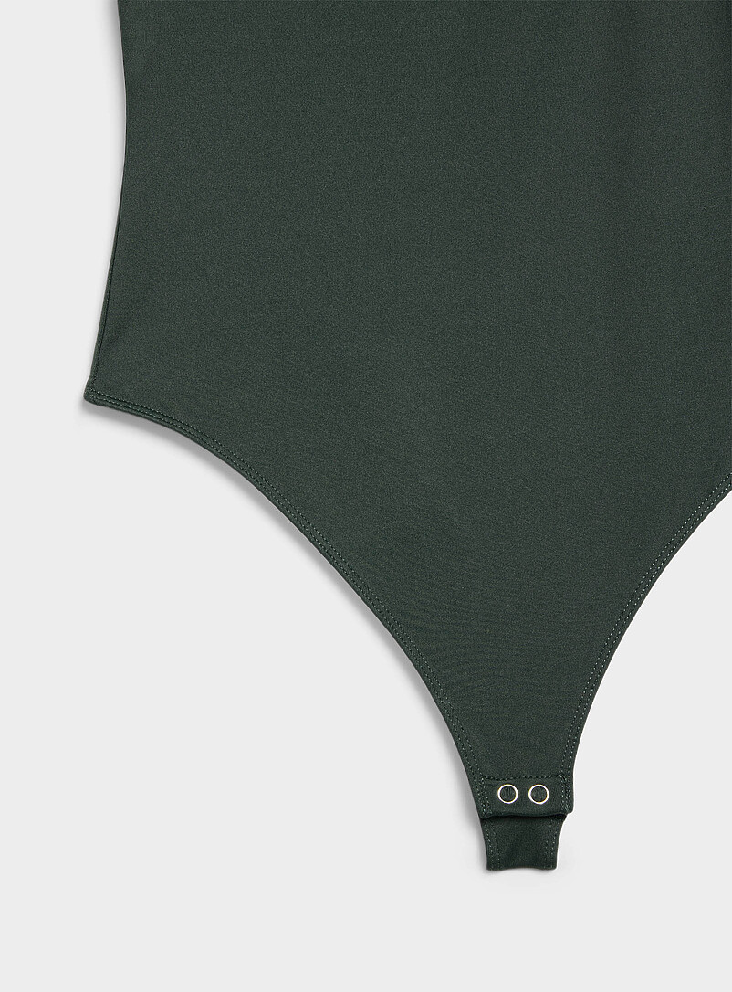 Twik Pink Second skin square neckline bodysuit for women