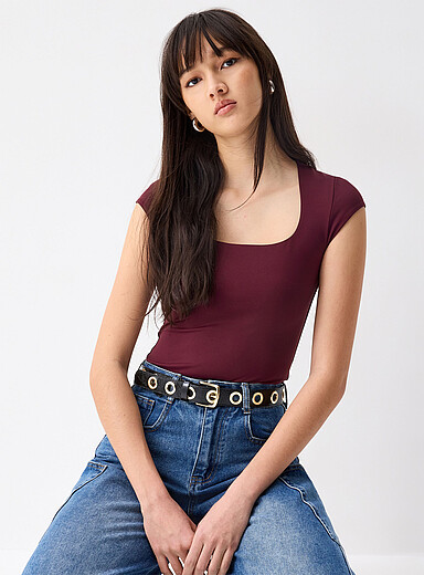 Second skin square neckline bodysuit