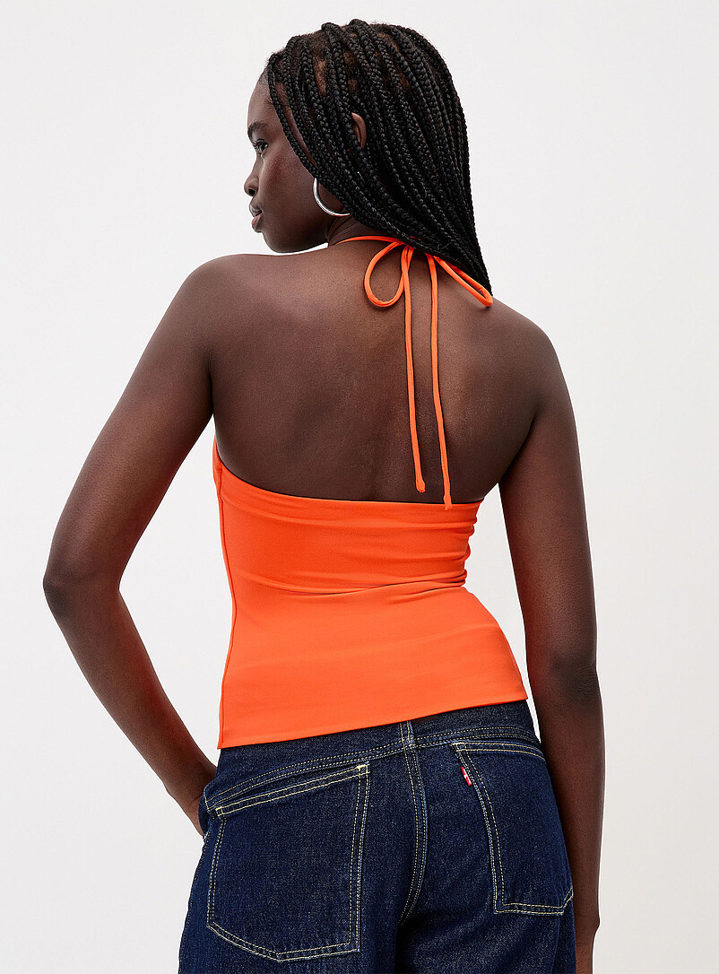Twik Black Second skin halter tank for women