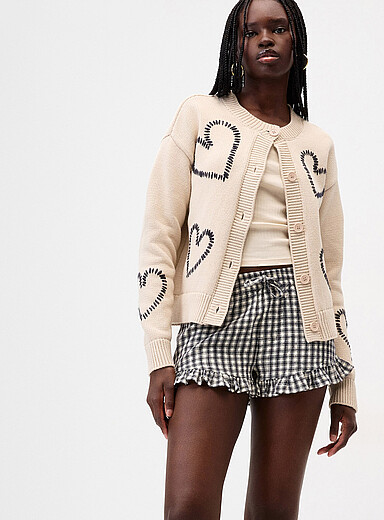 Le cardigan c&oelig;urs contrastes