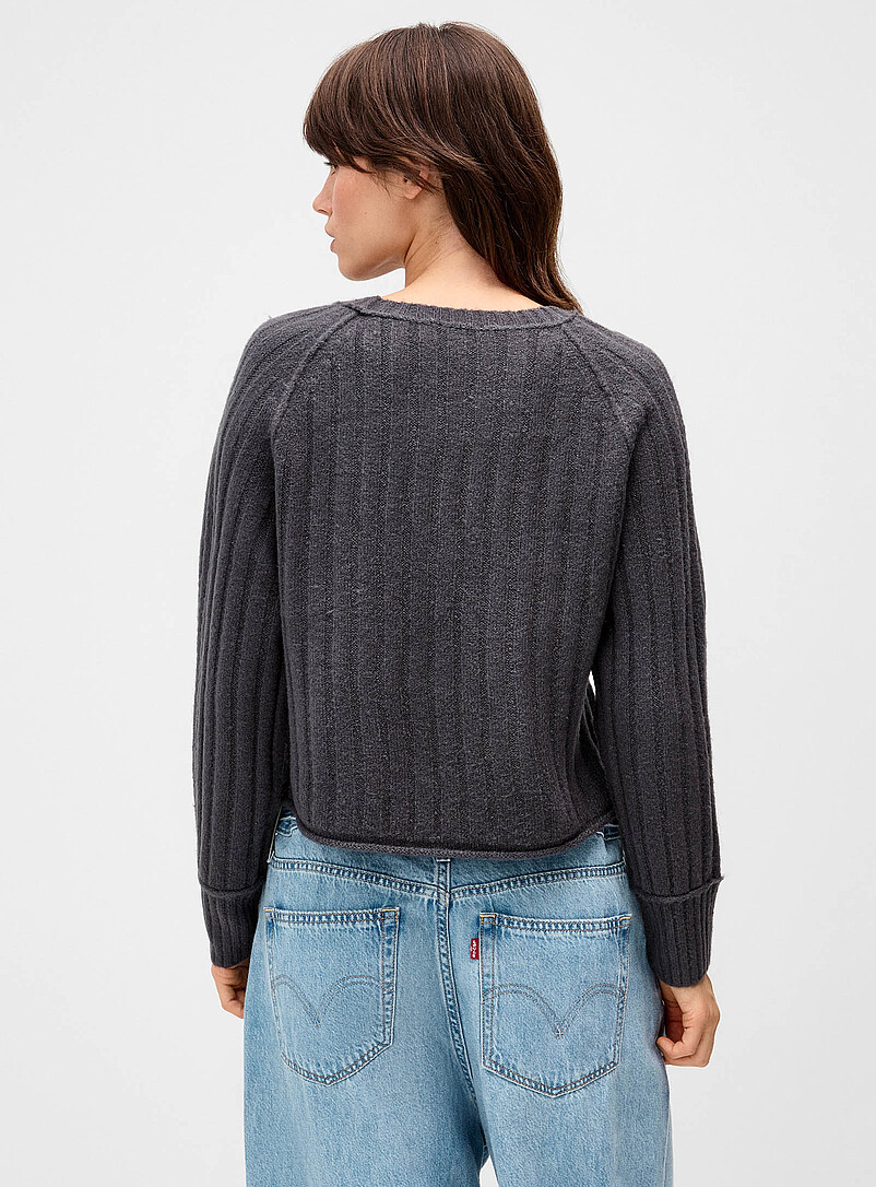 Rolled trim raglan sweater | Twik | | Simons