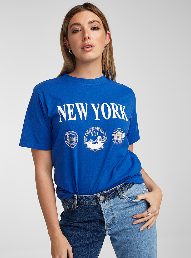JJXX: Le t-shirt New York Bleu pour femme