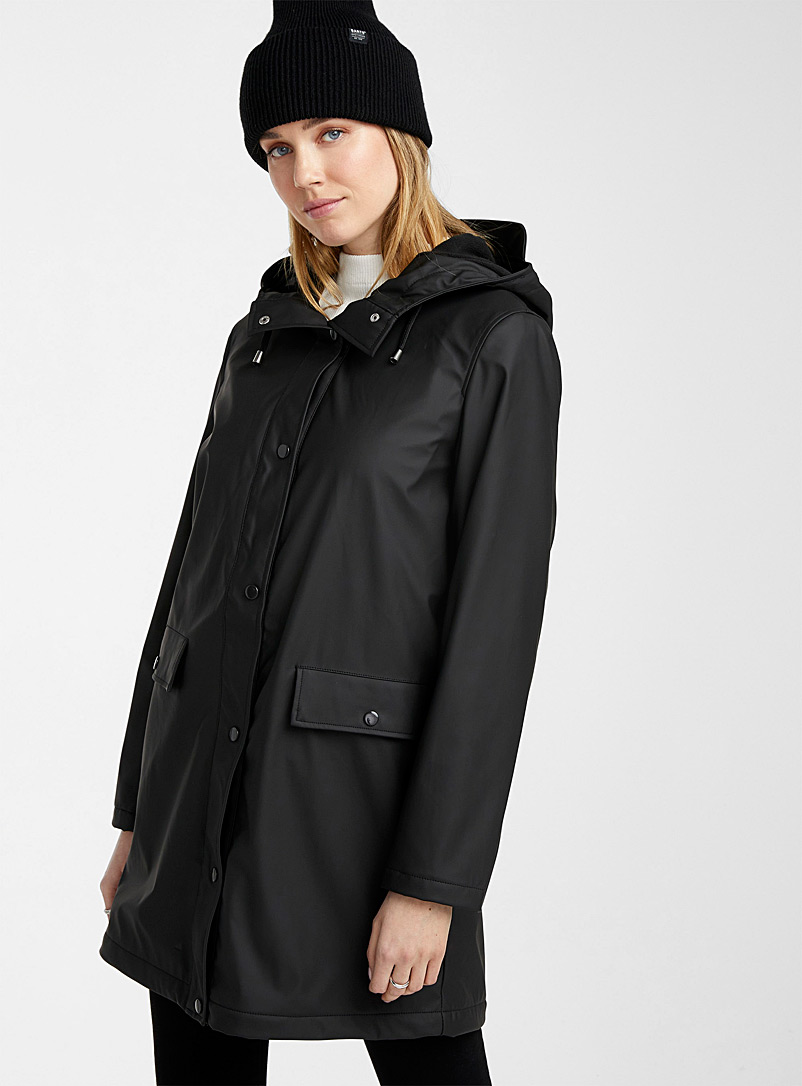 Cotton fleece-lined coated raincoat | Vero Moda | Women's Raincoats ...