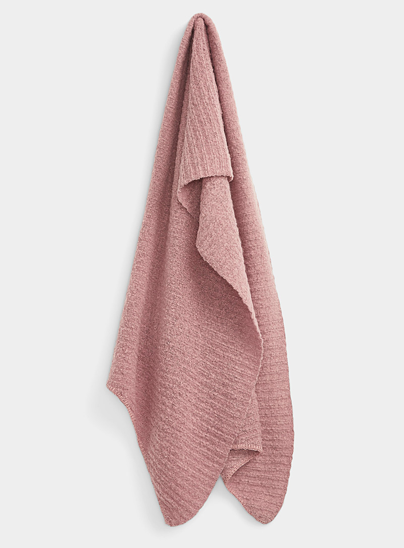 Vero Moda Dusky Pink Ultra-soft bouclé knit scarf for women