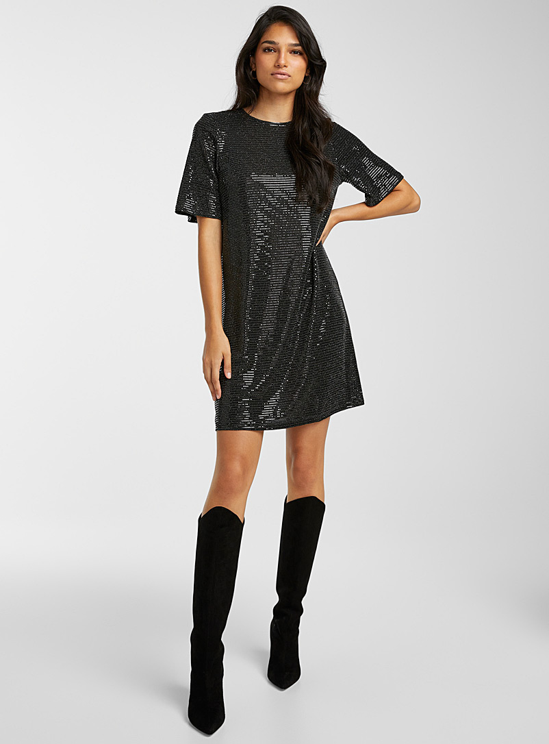 Vero Moda Black Disco sequin dress for women