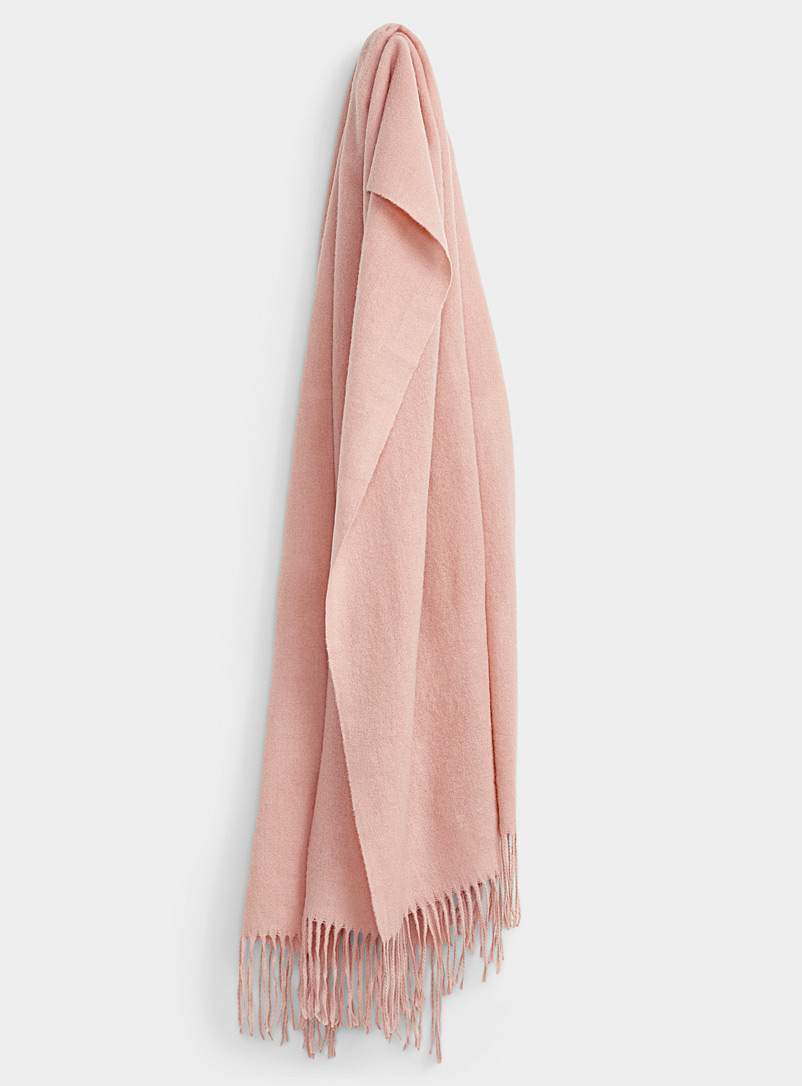 Vero Moda Dusky Pink Solid wool-blend scarf for women