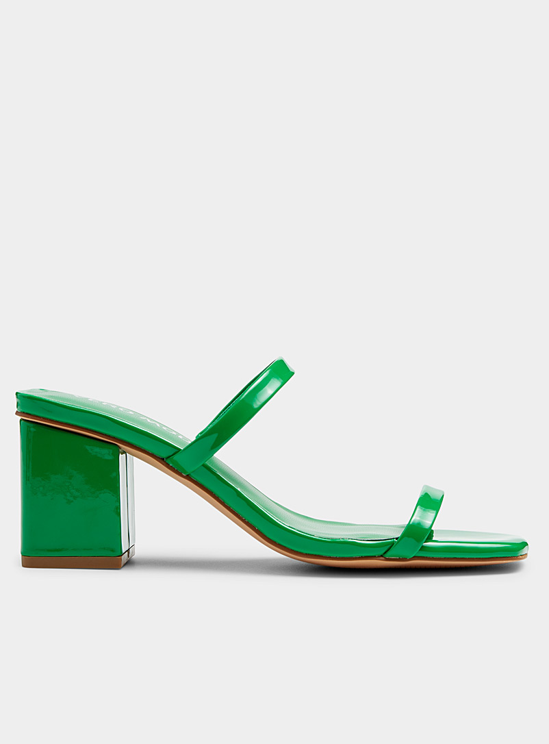 Vero Moda: La sandale talon bloc Eddie Femme Vert pâle-lime pour femme