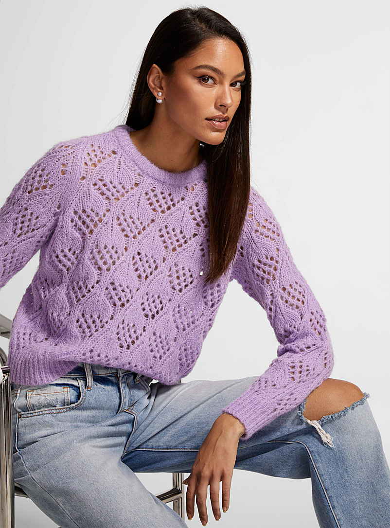 Vero Moda Lilacs Openwork crew-neck sweater for women