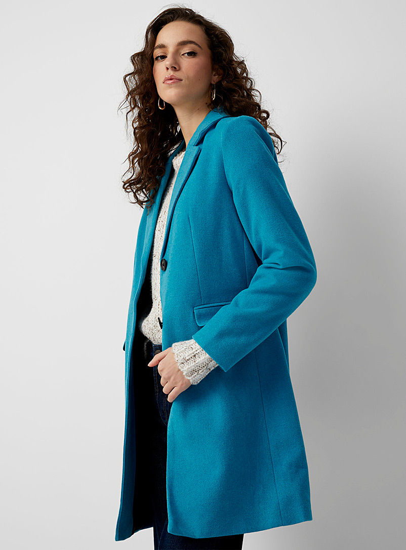 Vero Moda: Le paletot 3/4 poches à rabat Sarcelle-turquoise-aqua pour femme