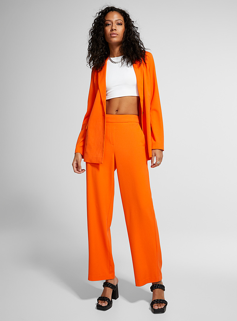 Bright orange wide-leg pant | Vero Moda | Shop Women%u2019s Straight ...