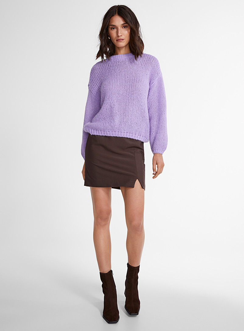 Vero Moda: Le chandail ample tricot filamenteux Lilas pour femme