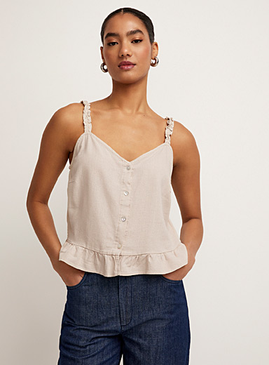 Layers Chiffon Cami Top with Adjustable Straps - ellefoxx clothing