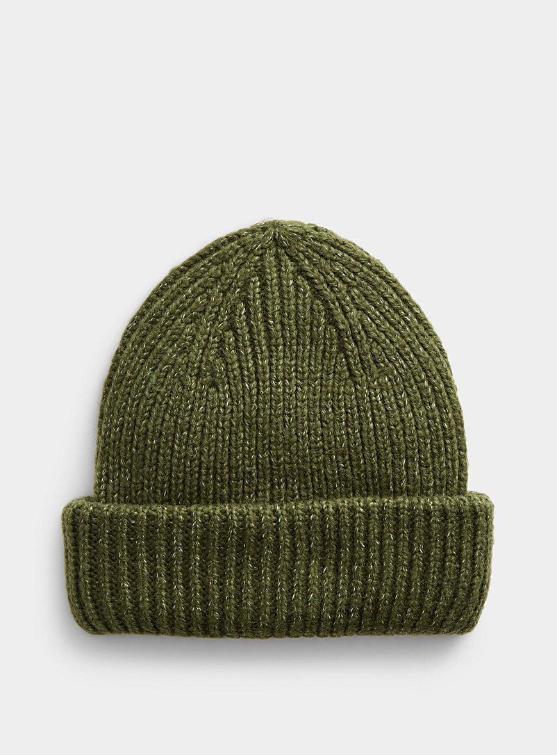 Vero Moda Mossy Green Heathered knit tuque for women