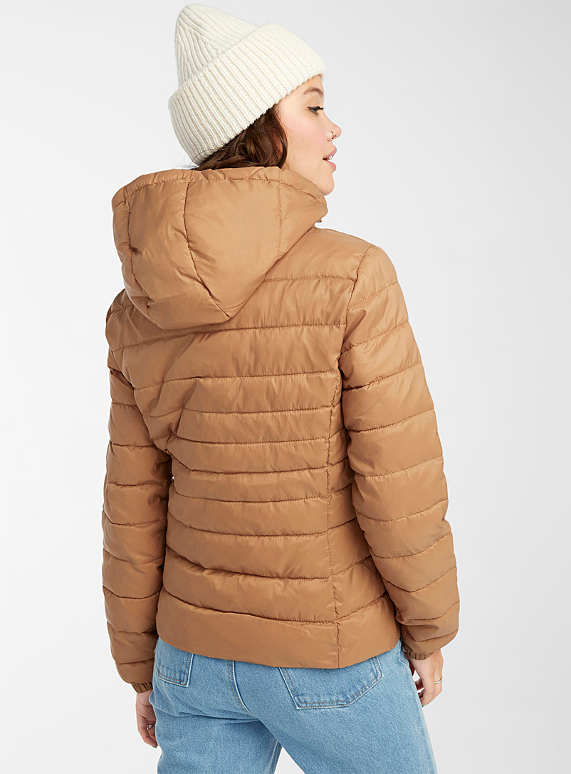 Only Light Brown Packable cropped puffer jacket for women