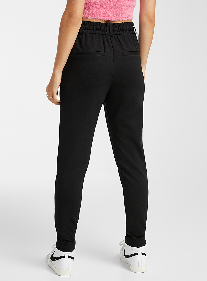 Only Black Solid viscose pant for women