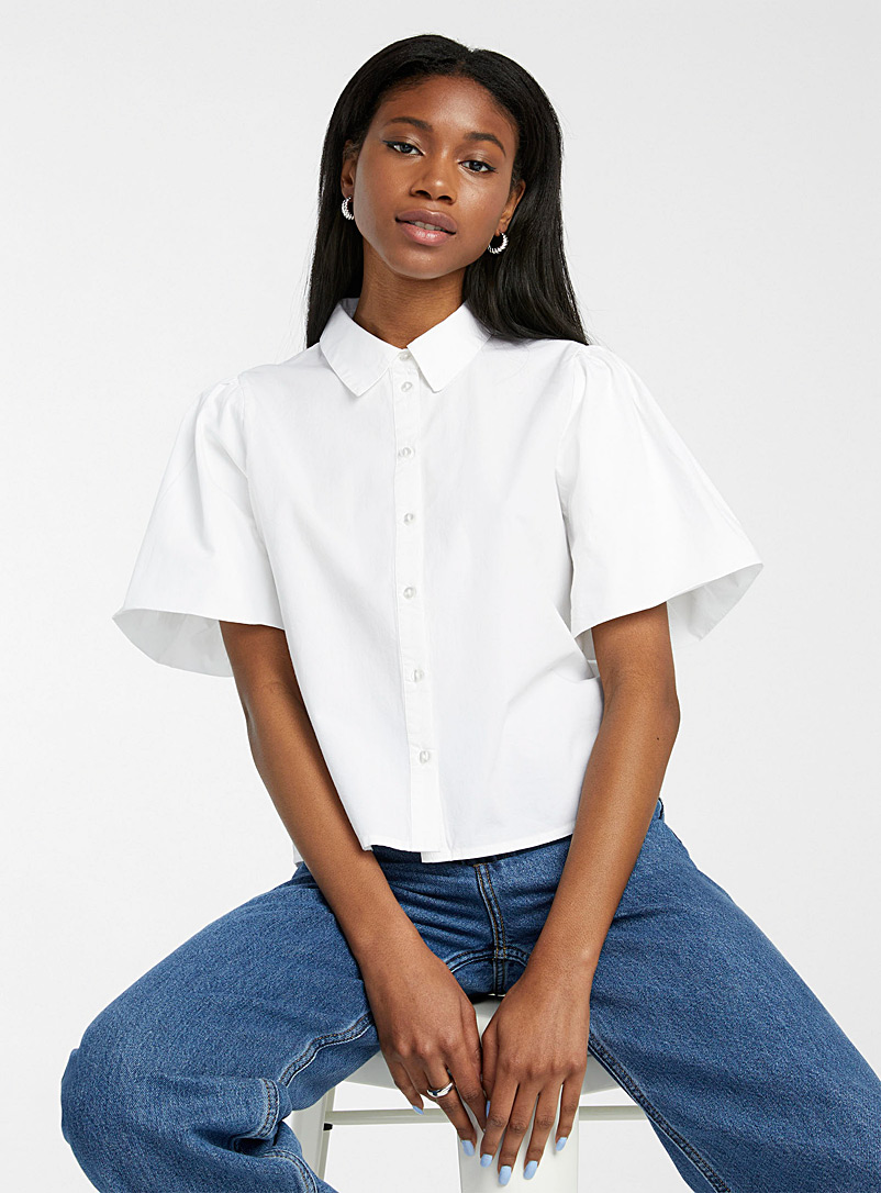 Mega-sleeve poplin shirt | Only | Women%u2019s Shirts | Simons