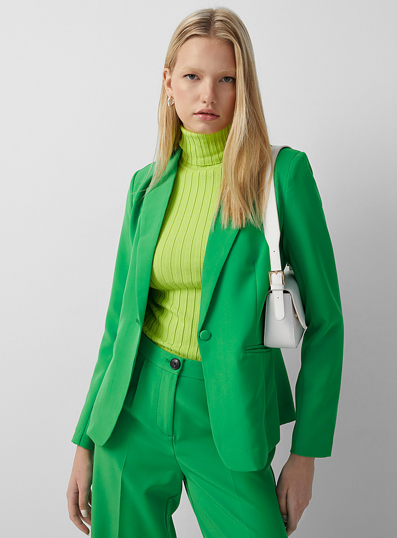 Only Kelly Green Loose pigmented green jacket for women